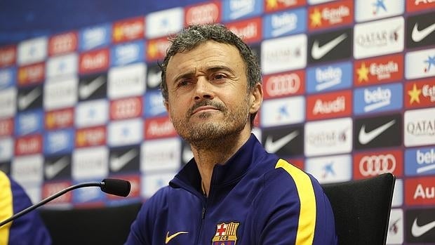 Luis Enrique, en rueda de prensa este martes