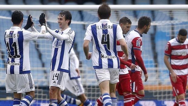 La Real Sociedad apabulla al Granada