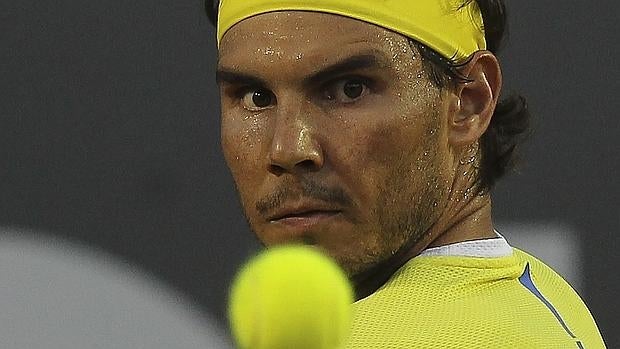 Rafael Nadal, en el partido contra Almagro