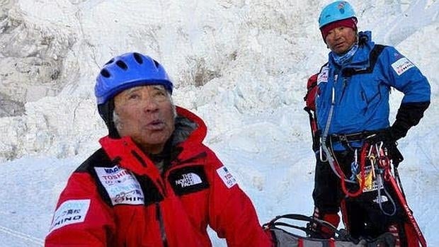 Yuichiro Miura en el Everest en 2013