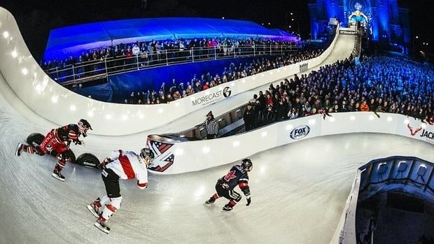 Un descenso sobre hielo solo para gente muy loca