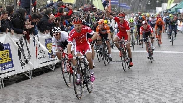 Bouhanni, en una etapa de la Vuelta a Andalucía