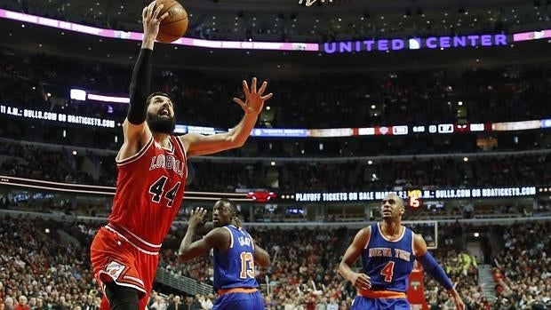 Nikola Mirotic, en el partido ante los Knicks