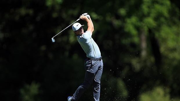 Rory McIlroy, ayer en el hoyo 5 de Augusta National