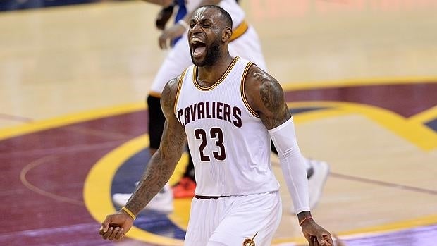 LeBron James, en el partido ante los Pistons