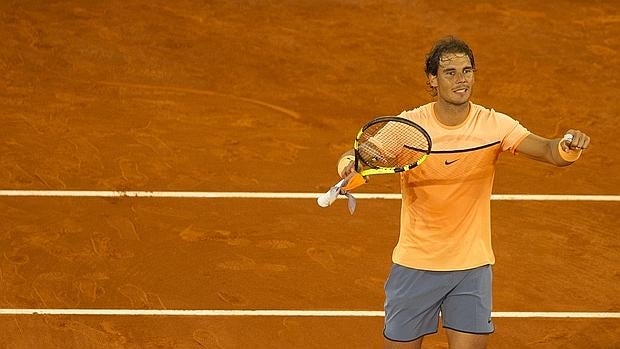 Nadal tras ganar ayer a Querrey en la Caja Máquina