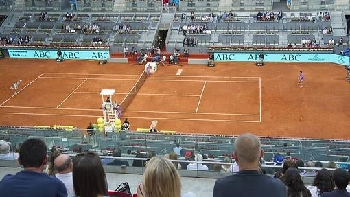 Imagen del estadio Manolo Santana en la Caja Mágica