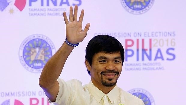 Manny Pacquiao celebra su elección como senador en el Congreso de Filipinas