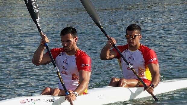 Craviotto y Toro, durante un entrenamiento esta temporada