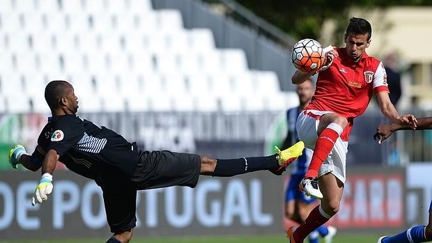 El portero del Oporto Helton durante el partido contra el Sporting de Braga