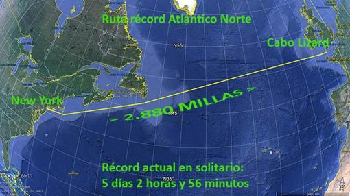 A por el récord del Atlántico Norte en solitario