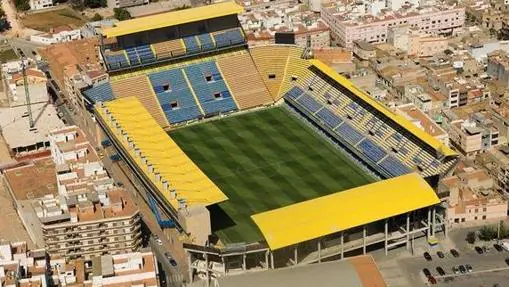 Vista aérea del estadio de El Madrigal