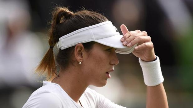 Muguruza, en un momento de su encuentro de segunda ronda ante Cepelova