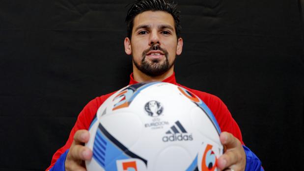 Nolito, en la concentración de España durante la Eurocopa de Francia 2016