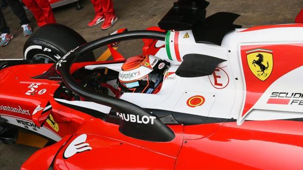 Ferrari prueba el halo en un test reciente