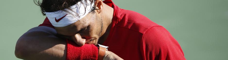 Rafa Nadal, durante el partido ante Nishikori