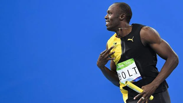 Usain Bolt, tras la final de relevos del 4x100