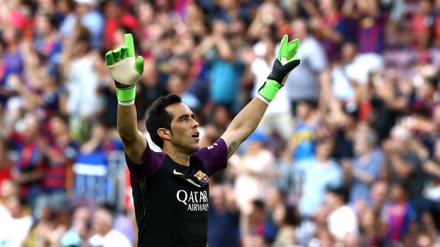 El chileno Claudio Bravo, en el partido de este sábado ante el Betis