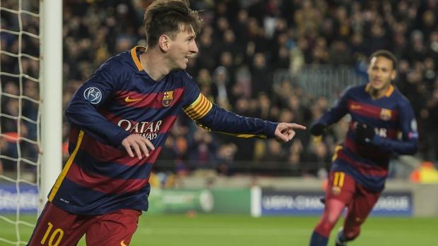 Leo Messi celebra un gol en la pasada edición de la Champions