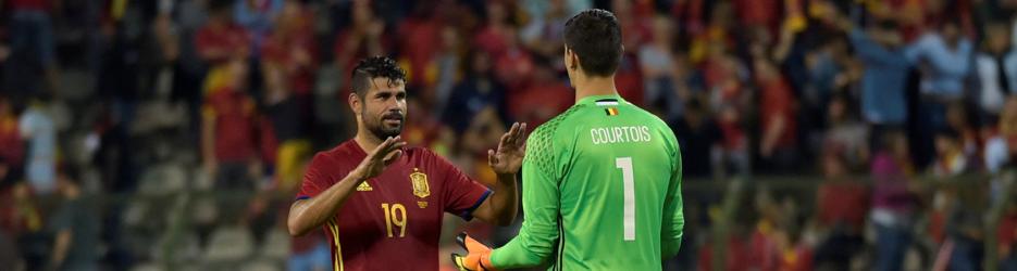 Costa saluda a Courtois