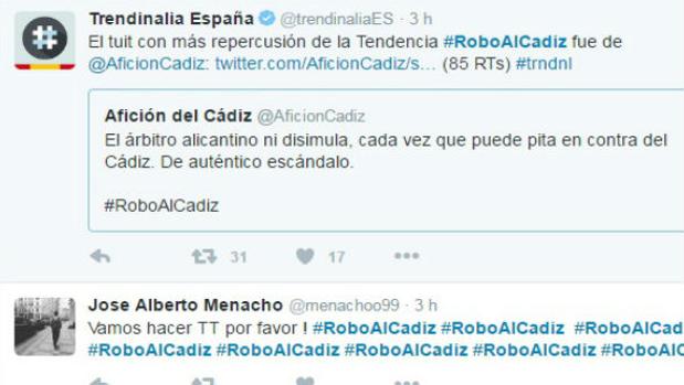 #RoboalCádiz se convierte en Trending Topic