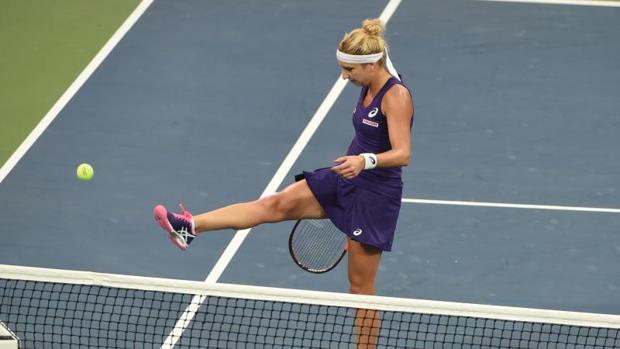 Bacsinszky, durante un encuentro del presente US Open