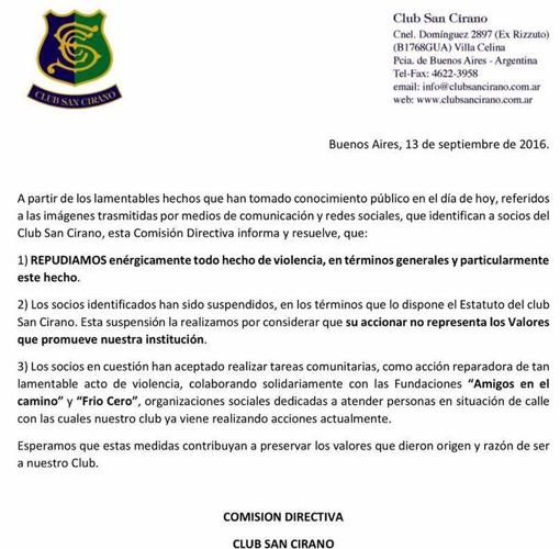 Tres jugadores de rugby, suspendidos de por vida por atacar a un indigente