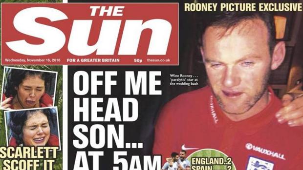 Filtran las imágenes de Rooney borracho en la concentración de Inglaterra antes de medirse a España