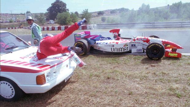 Taki Inoue, atropellado en el GP de Hungría de 1995