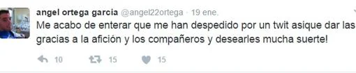 Irónica respuesta de un jugador del Atlético Saguntino al enterarse por Twitter de su despido