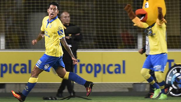 Sergio Araujo, en un partido de la UD Las Palmas