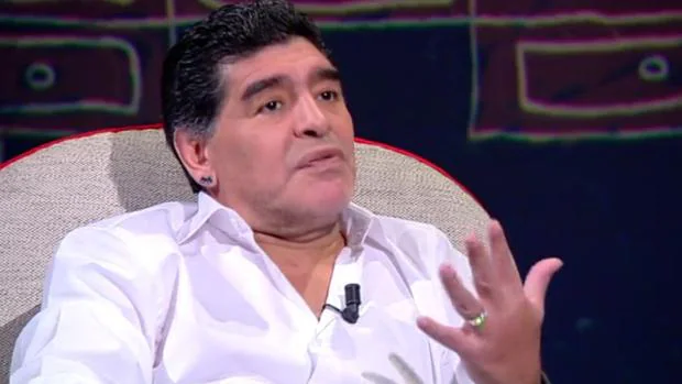 Diego Maradona, durante su entrevista en el Canale 5 italiano