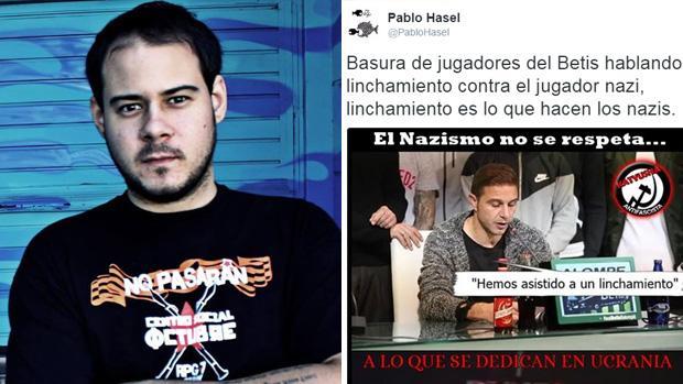 El rapero Pablo Hasel insulta a la plantilla del Betis y desea «que su avión se estrellara» por el caso Zozulia