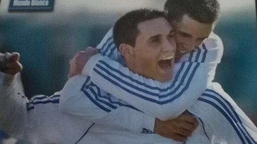 Los hermanos Callejón, delebrando un tanto con la camiseta del Castilla en 2007