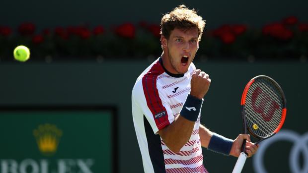 Carreño, durante su encuentro de semifinales ante Pablo Cuevas