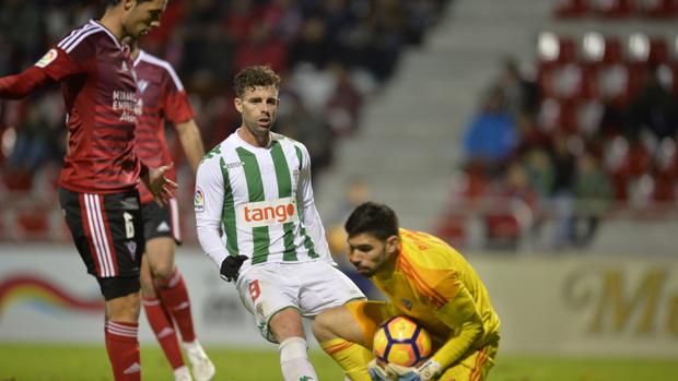 Rodri, en el Mirandés-Córdoba de la primera vuelta