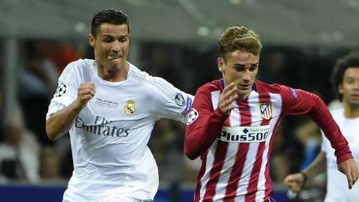 Cristiano Ronaldo y Griezmann en la final de Milán