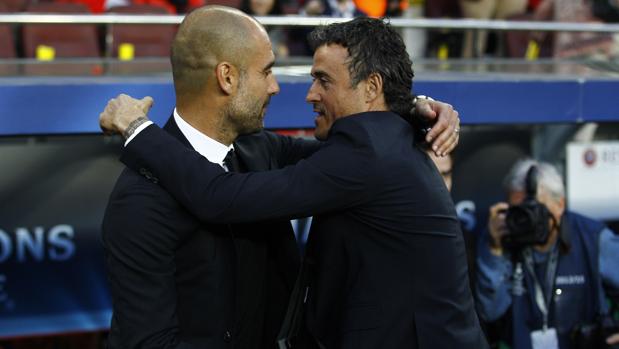 Pep Guardiola y Luis Enrique se enfrentaron cuando el Barcelona se midió al Bayern de Múnich