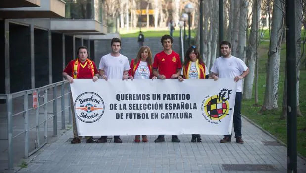 Miembros de la asociación Barcelona con la selección