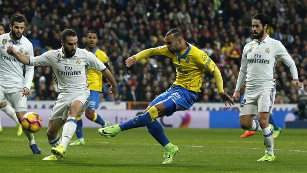 Jesé dispara a portería durante el último partidoque Las Palmas disputó ante el Real Madrid