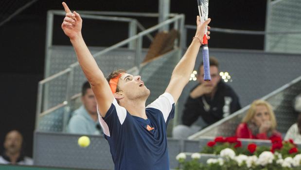 Dominic Thiem, en su partido de semifinales contra Cuevas