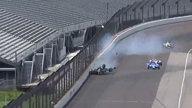 Espectacular accidente de Josef Newgarden en los entrenamientos de la Indy 500