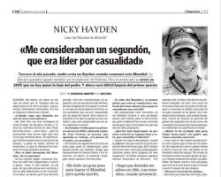 Entrevista a Hayden en ABC