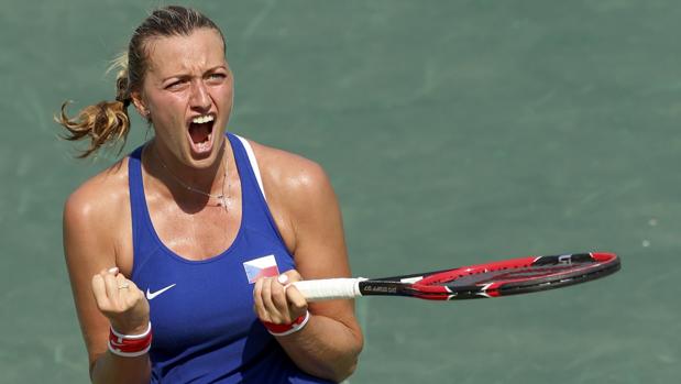 Petra Kvitova, durante un partido en los Juegos Olímpicos de 2016 en Río de Janeiro