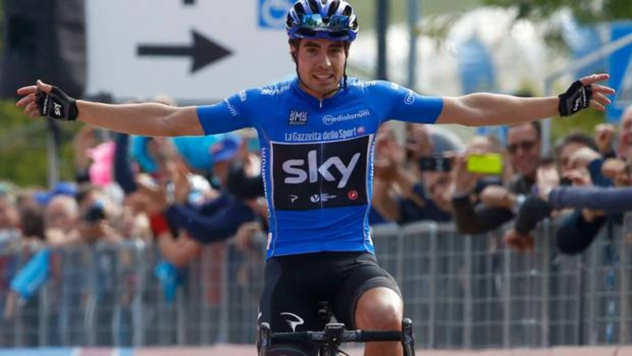Mikel Landa celebra su victoria