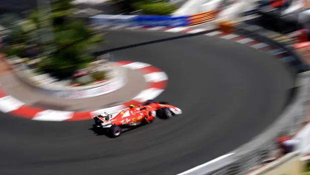 Kimi Raikkonen, durante la clasificación del GP de Mónaco