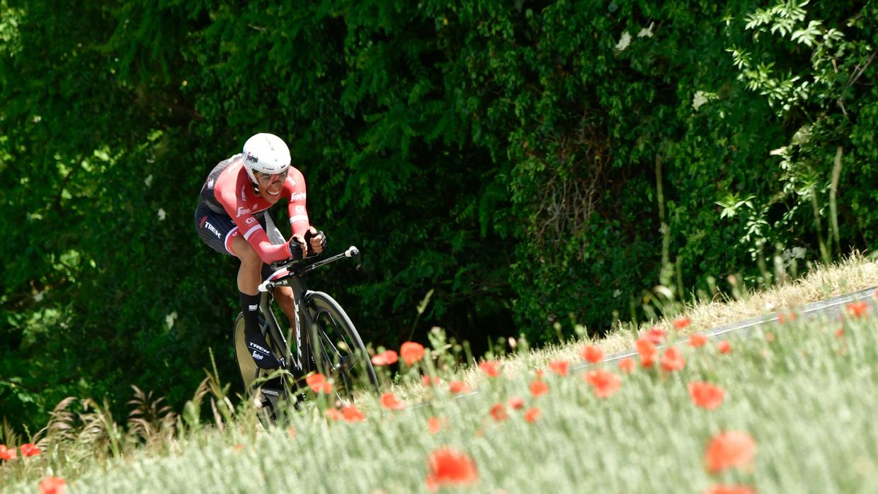 Alberto Contador, durante la contrarreloj