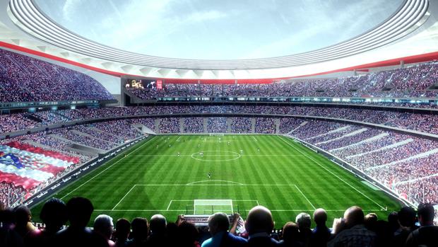 Recreación del futuro estadio Wanda Metropolitano