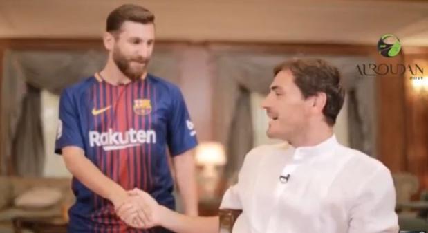 El surrealista encuentro entre Casillas y el doble iraní de Messi