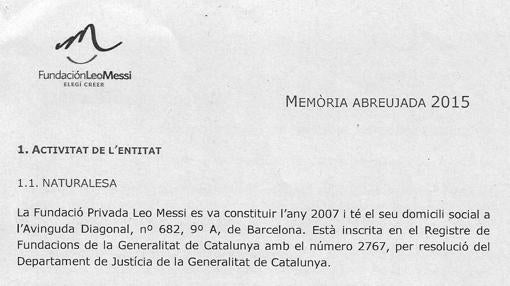 Las memorias declaran que la fundación se constituyó en 2007